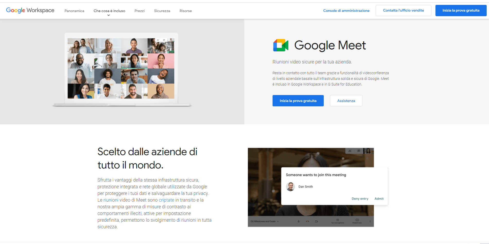 google meet schermata assistenza google videoconferenza