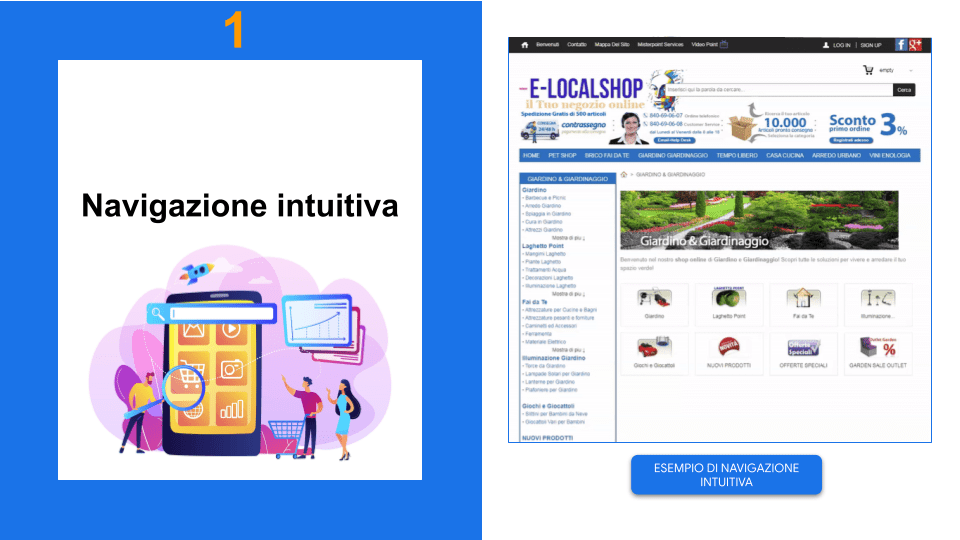 Tre ragazzi che guardano mobile per capire la navigazione intuitiva | 14 funzionalità essenziali per un e-Commerce di successo