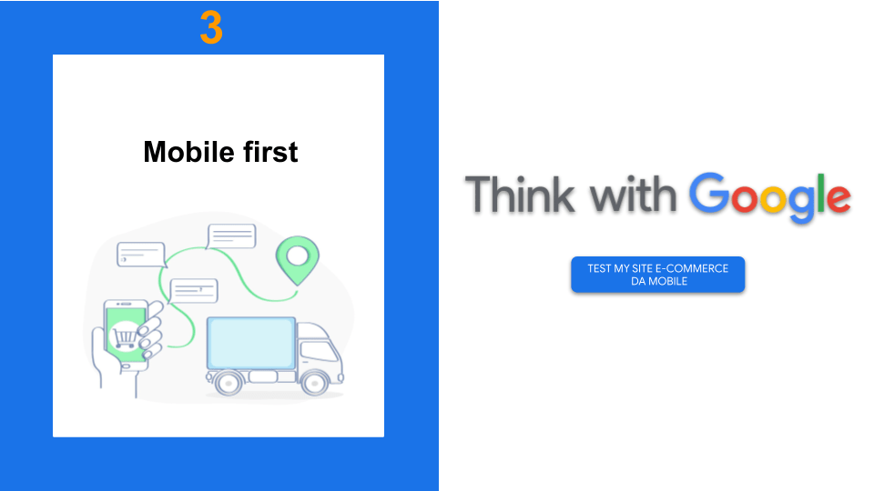 Mobile e vari touch point con Camion trasporti - CTA Think with Google in Test My Site