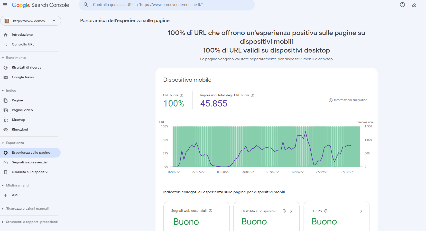 Google Search Console - Distribuzione segnali web positivi: creare contenuti digitali