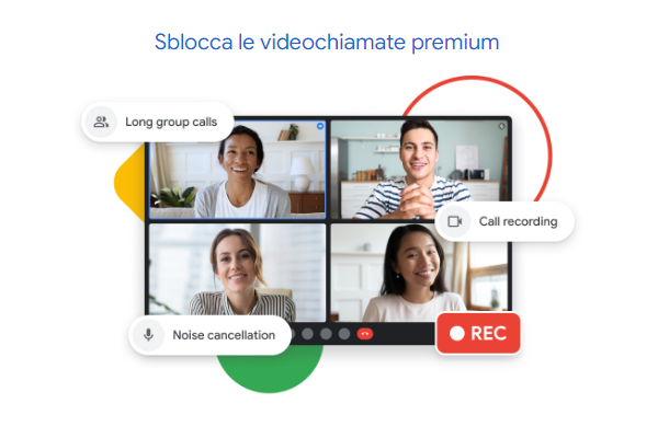 Sblocca le videochiamate premium con Google Workspace Individual