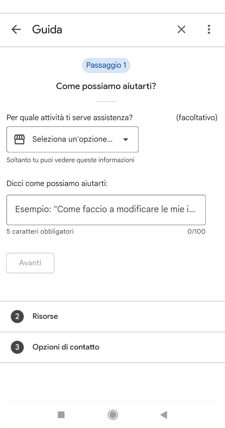 Google My Business Assistenza:  cosa fare se ho bisogno di aiuto