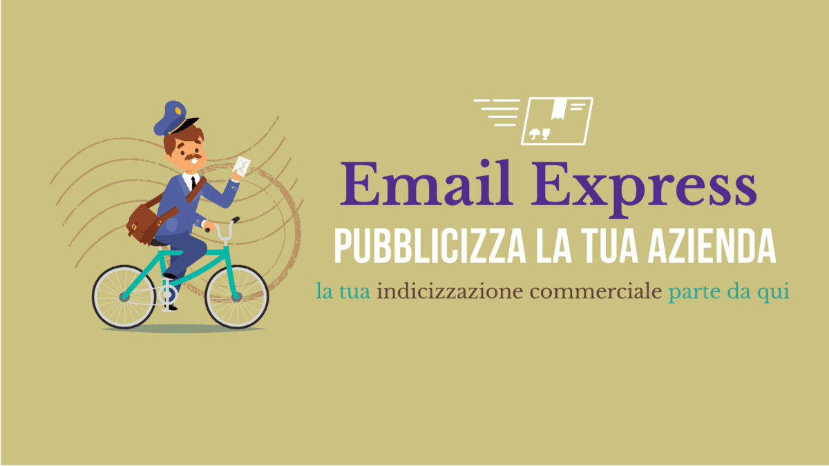 Lettera postino in bicicletta: email Express Azienda - Indicizzazione commerciale parte da qui