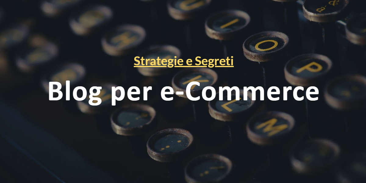 Macchina da scrivere - Vendere online con un e-Commerce: strategie e segreti