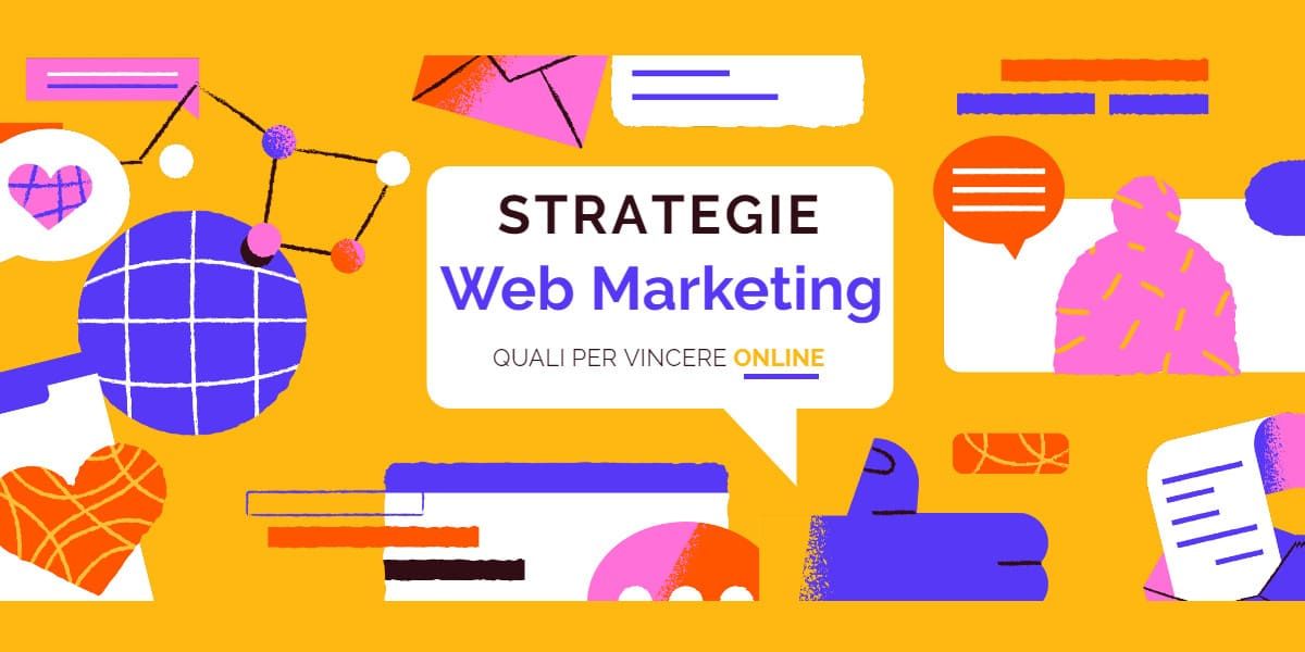 Strategie di web marketing: design infografica minimal