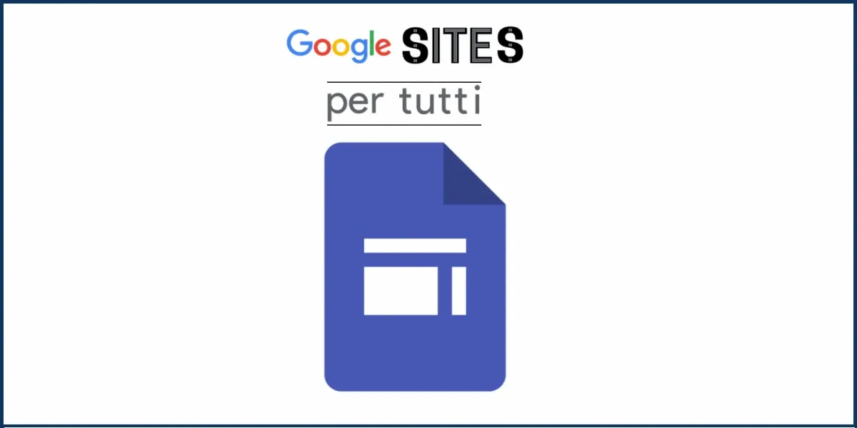 Google Sites per tutti su internet